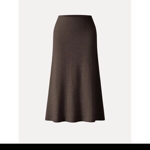 OGL midi knit skirt with wool in color dark chocolate in size XS